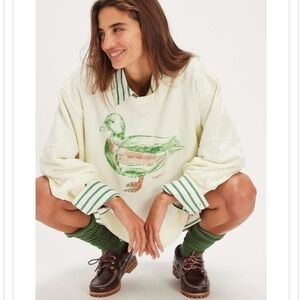 We The free Graphic Camden Pullover Mallard Size Medium